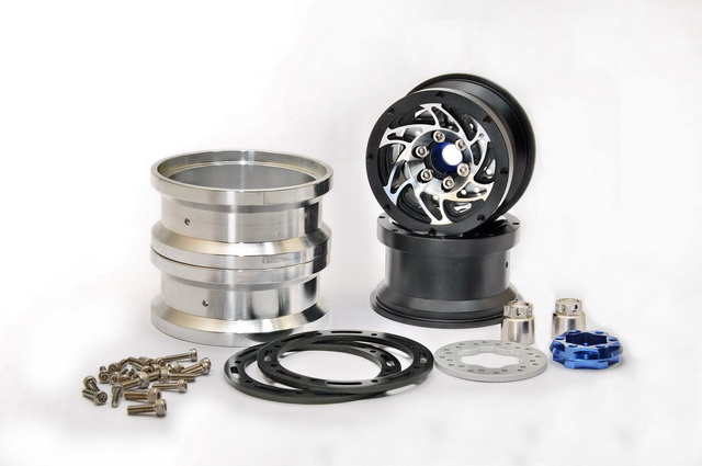 Hobao 230118B roues beadlock 1.9 alu noires set