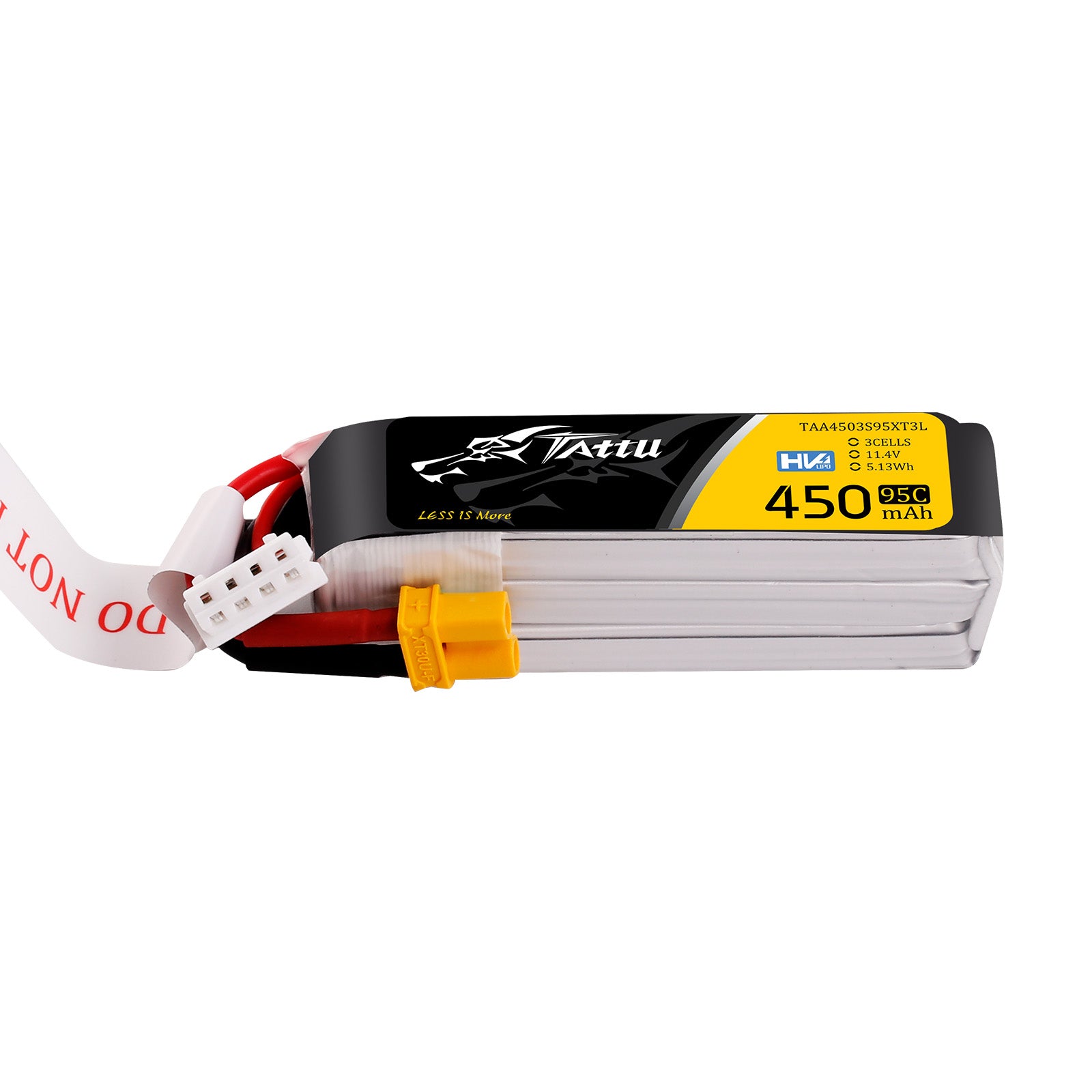 Tattu 450mAh 3S batterie LiPo HV 95C XT30 longue