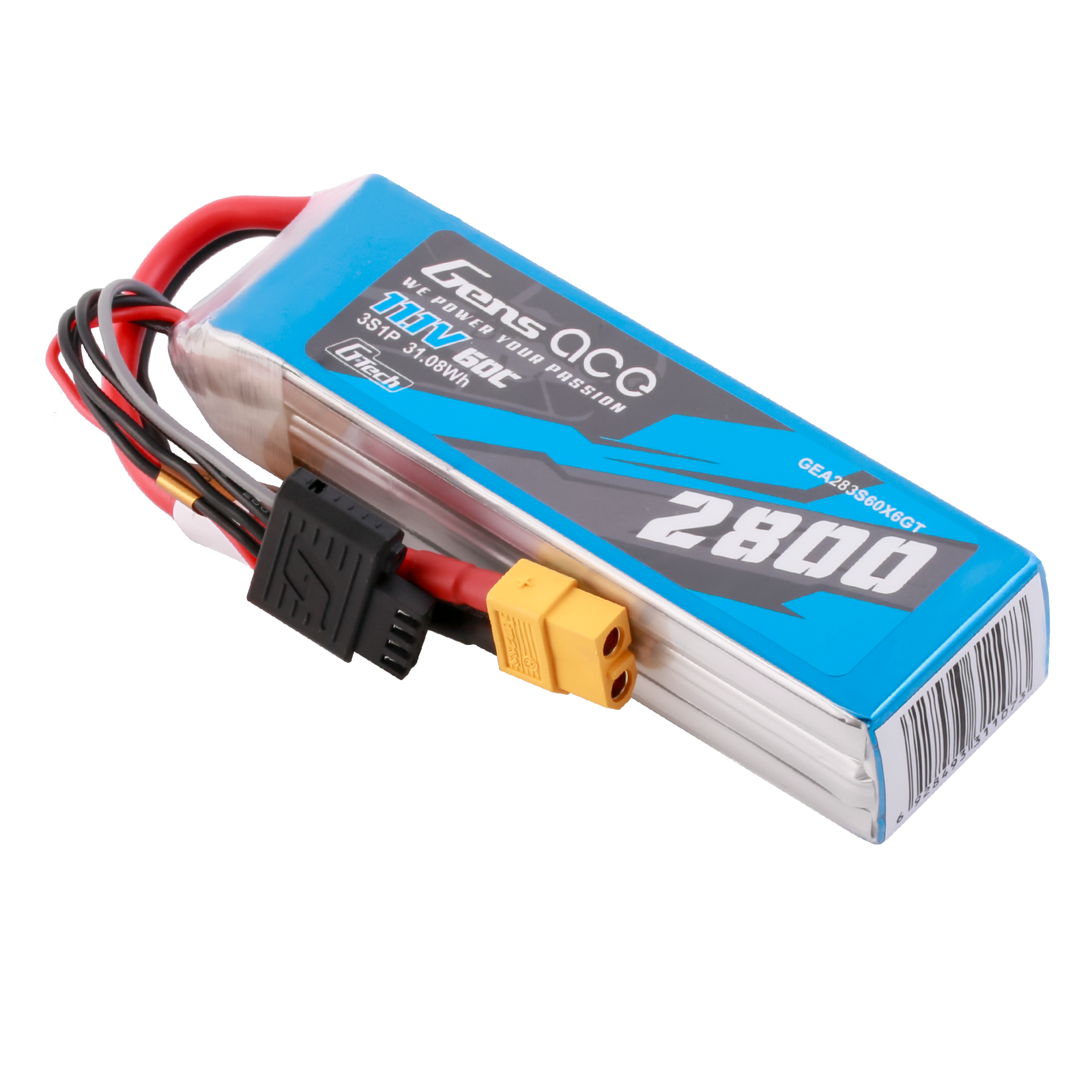 Gens Ace Car Classic 2800mAh 3S batterie LiPo 60C XT60