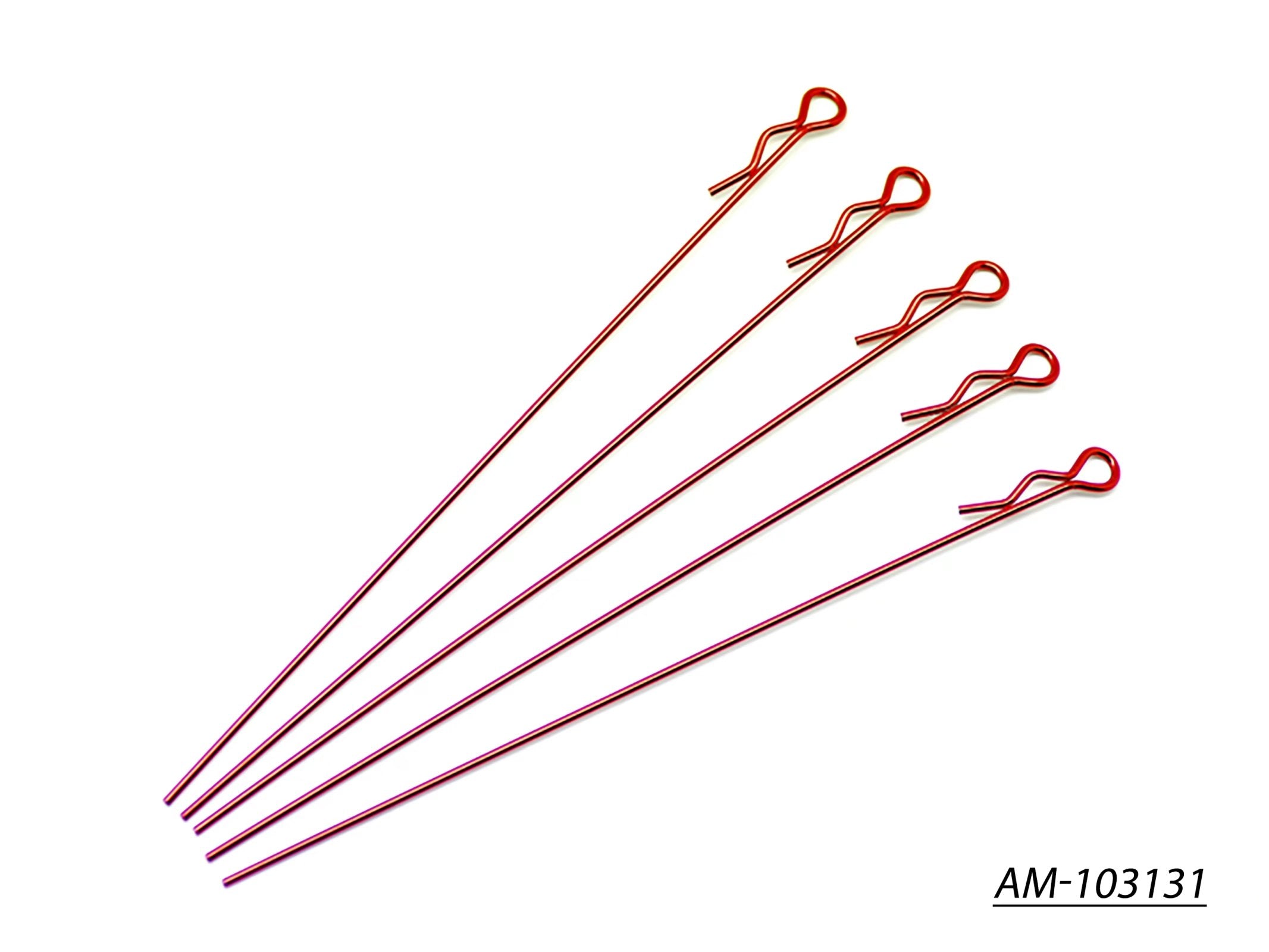 Arrowmax AM-103131 clips carrosserie 1/10 extra long rouge lot 5