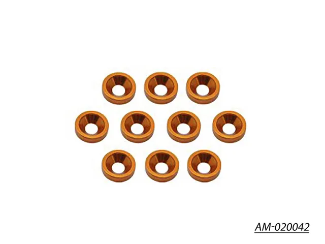 Arrowmax Accessories rondelle alu M4 fraisée orange x10