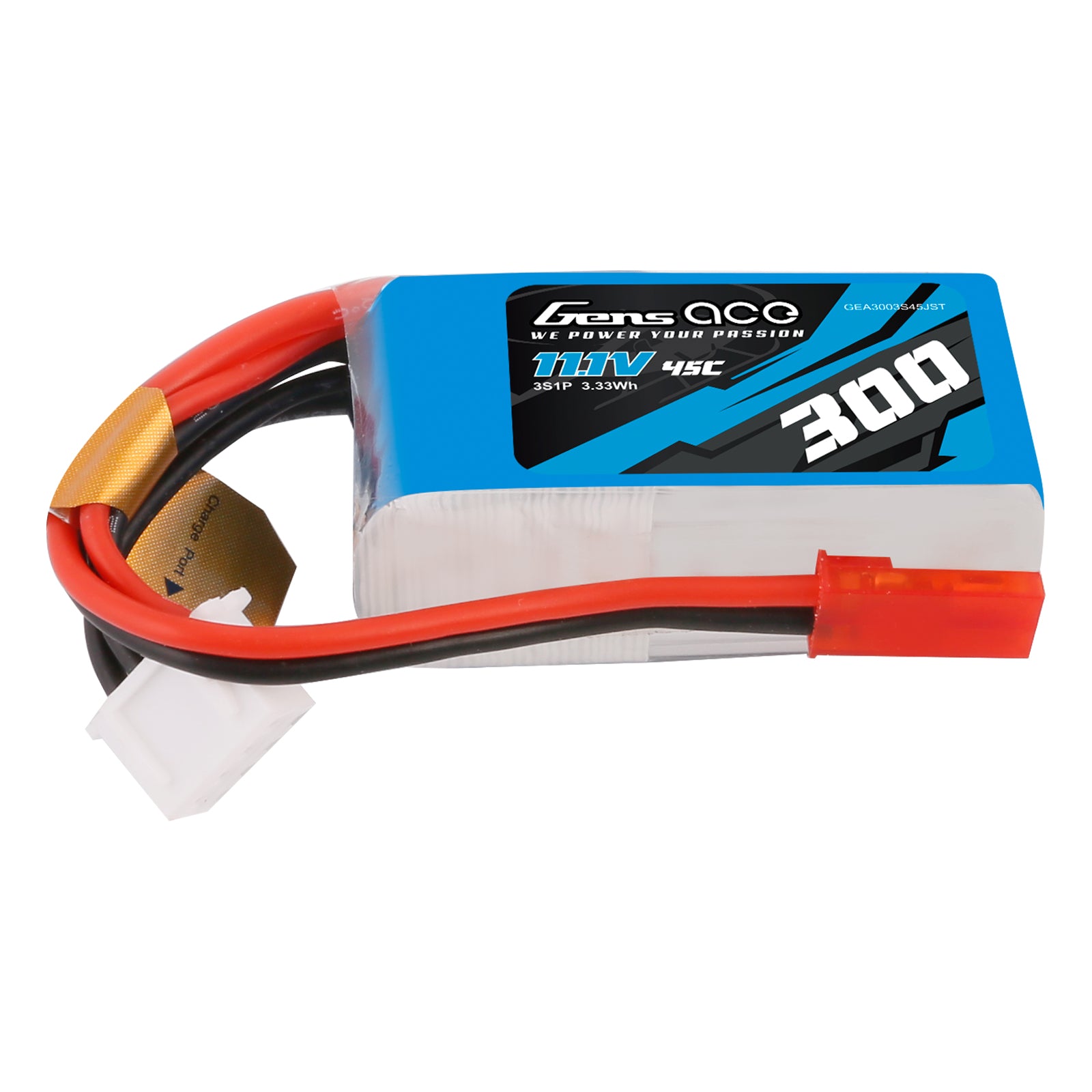 Gens Ace Car 300mAh 3S 45C Batterie LiPo JST-SYP