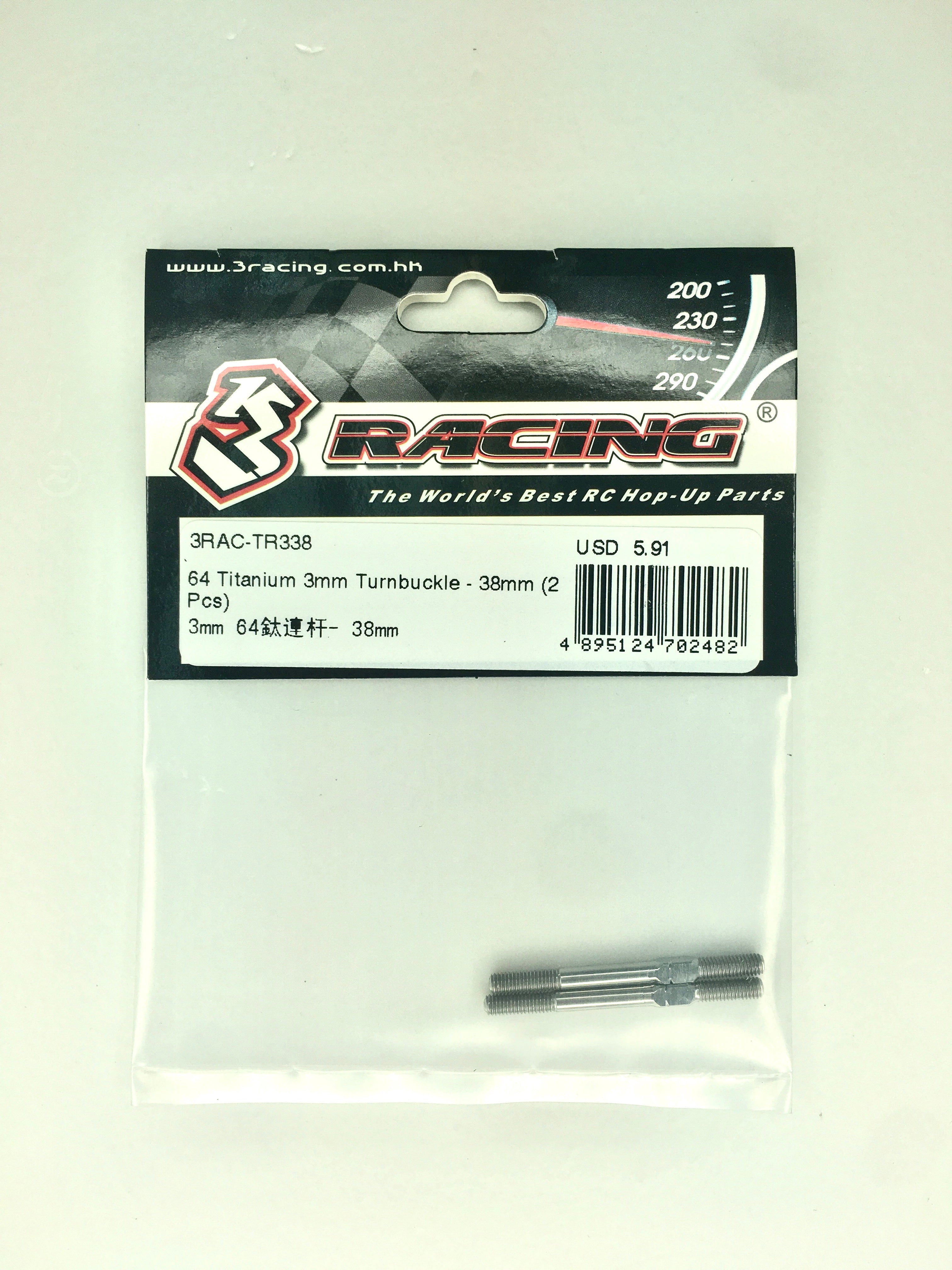 3Racing TR338 biellette titane 3x38 mm x2