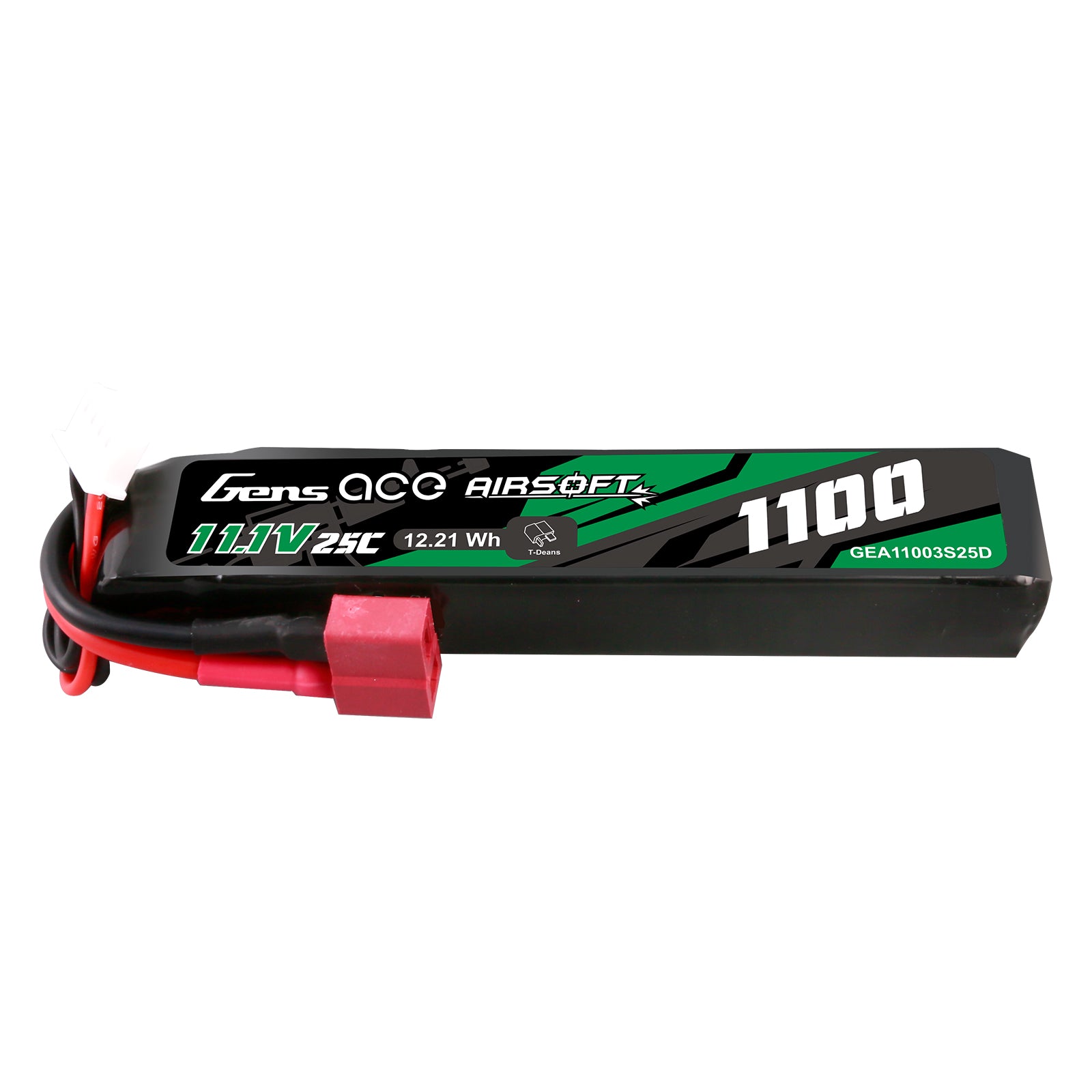 Gens Ace Airsoft 1100mAh 3S batterie LiPo 25C Deans
