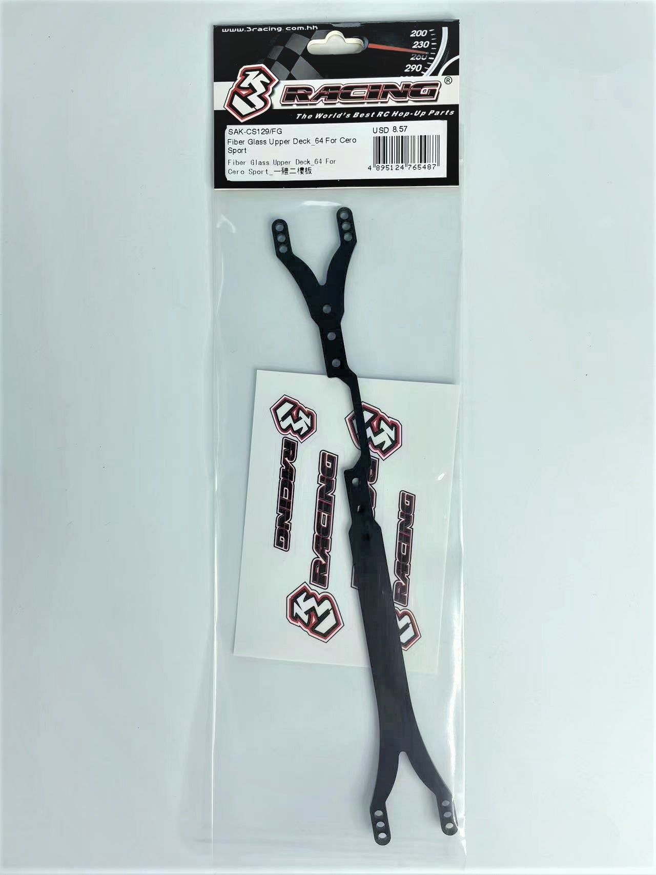 3Racing Cero SAK-CS129/FG platine supérieure fibre 64