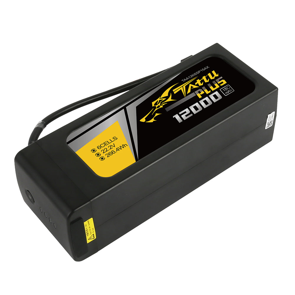 Gens Ace Tattu Plus 12000mAh 6S 15C batterie LiPo 22.2V