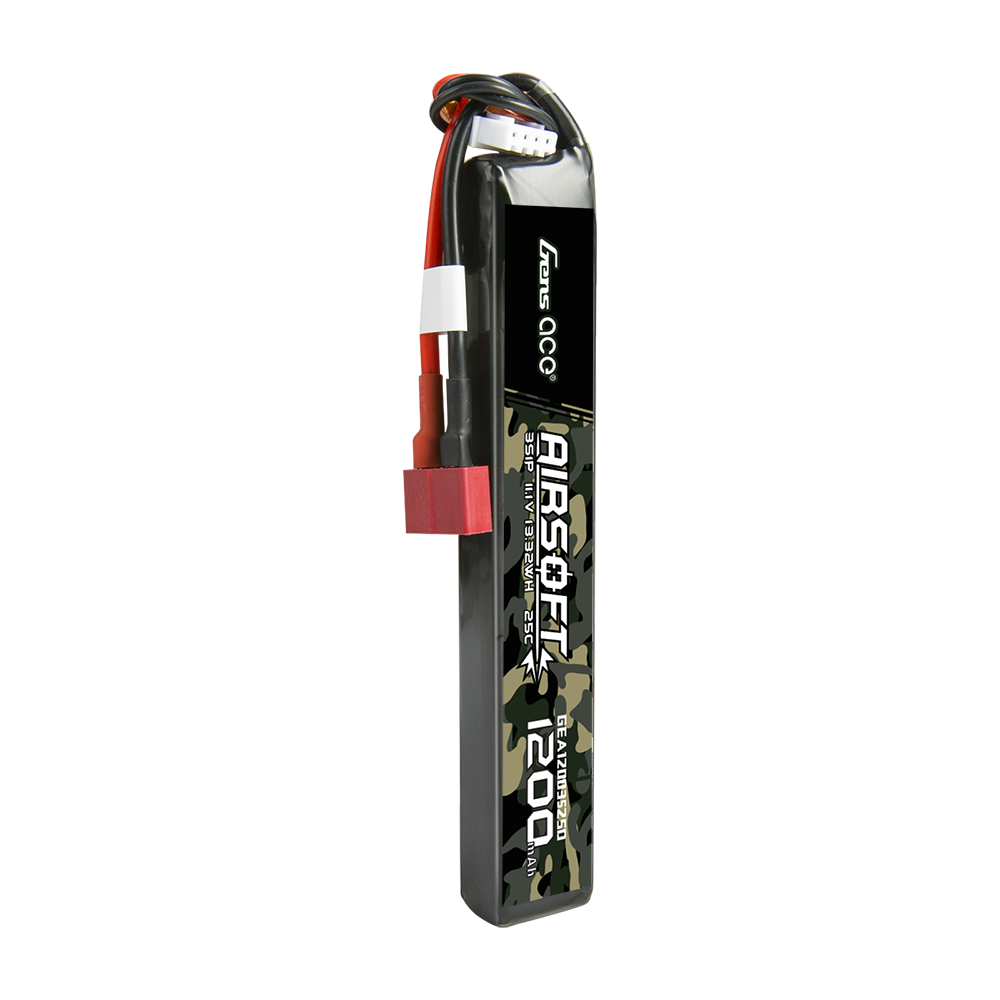Gens Ace Airsoft Battery lipo 1200mAh 3S 11.1V 25C Deans