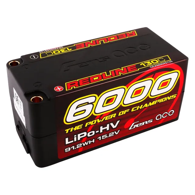 Gens Ace Redline 6000mAh 4S 130C batterie Shorty HV