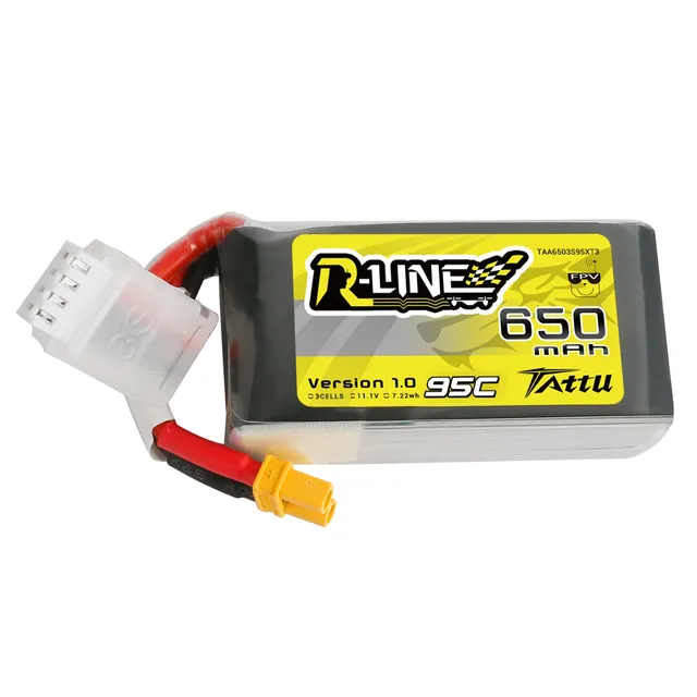 Tattu R-Line batterie lipo 650mAh 3S XT30 95C FPV