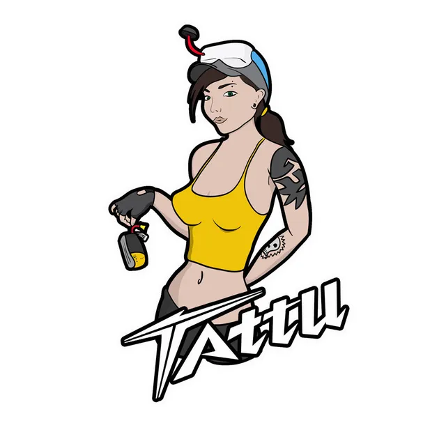 Tattu TA-Girl sticker autocollant