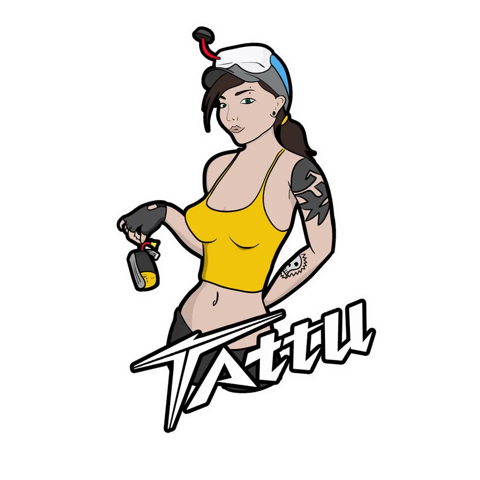 Tattu TA-Girl sticker autocollant