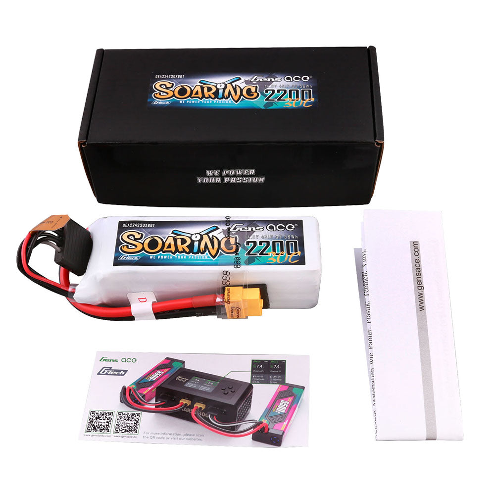 Gens Ace Air Classic 2200mAh 4S batterie LiPo 14,8V XT60