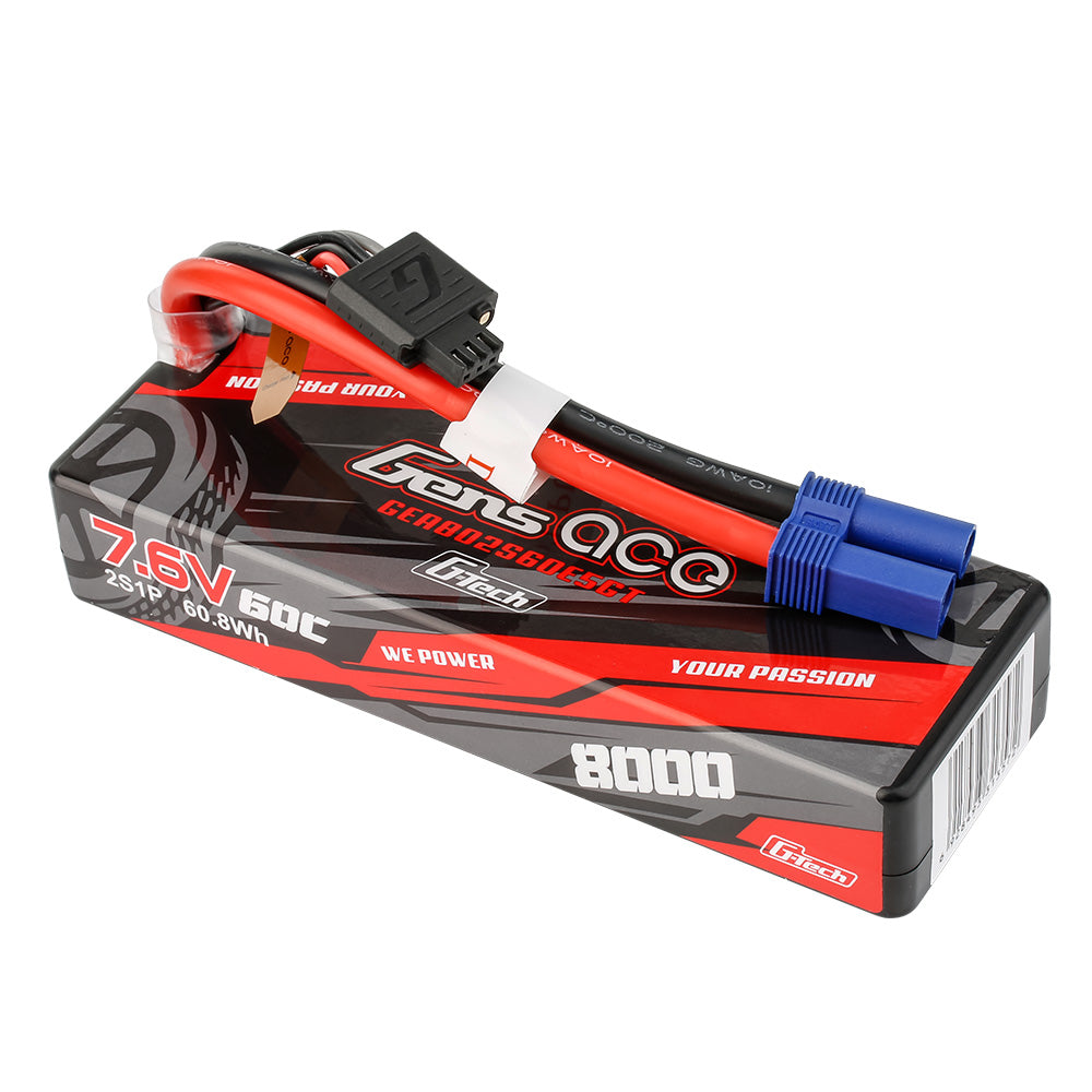 Gens Ace Car Classic 8000mAh 2S batterie LiPo 7.6V HV EC5