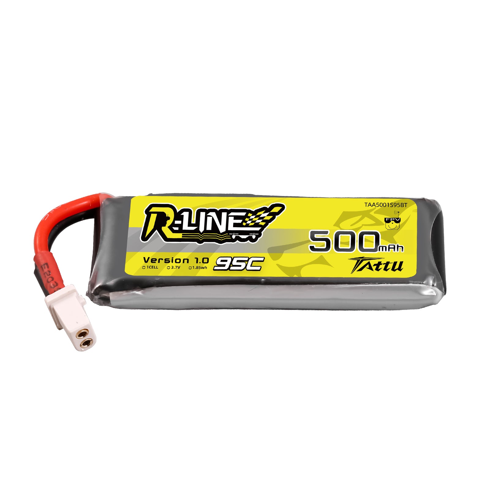 Tattu 500mAh 1S 95C batterie LiPo BT2.0 3,7V R-Line