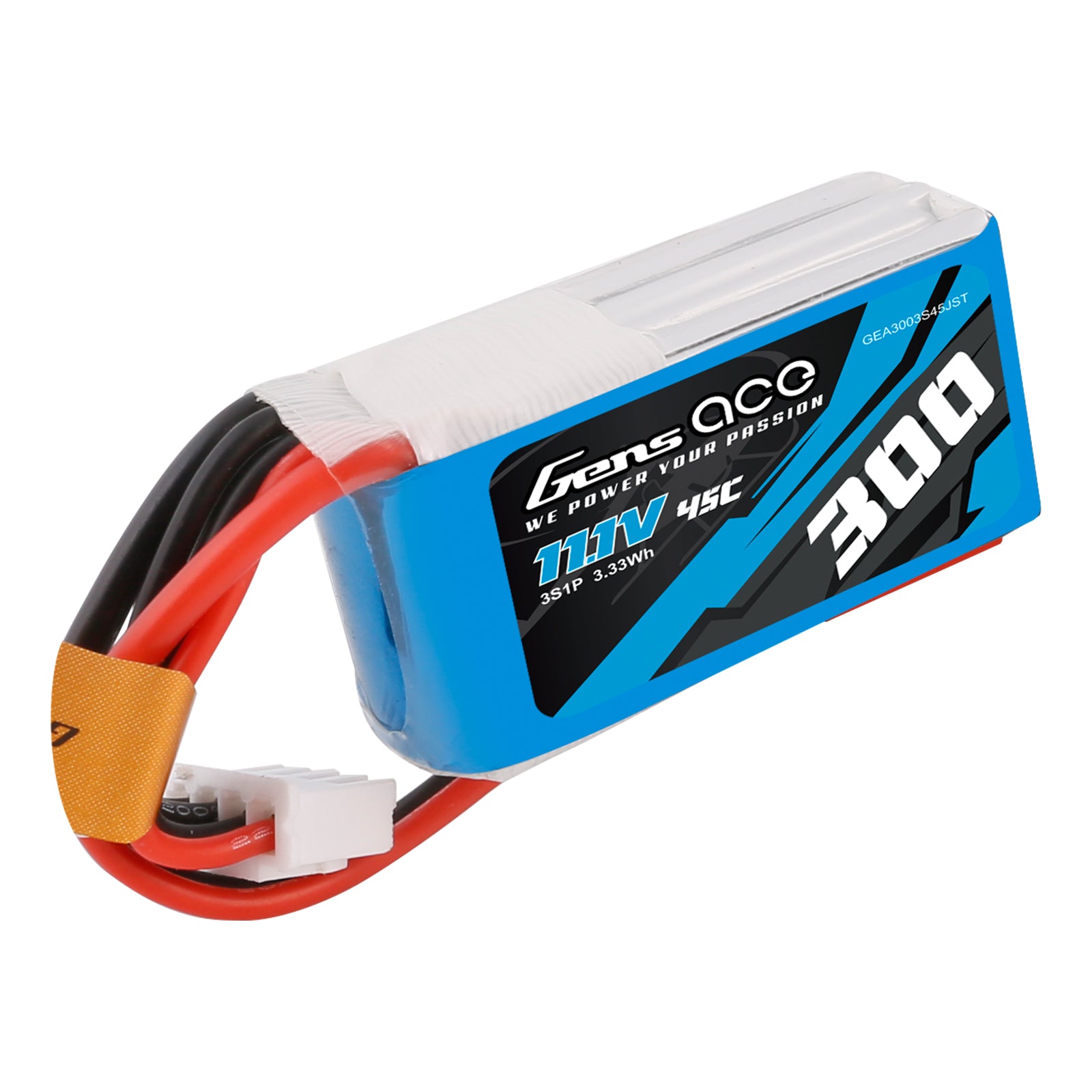 Gens Ace Car 300mAh 3S 45C Batterie LiPo JST-SYP