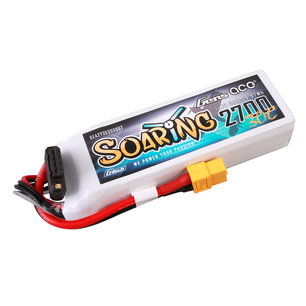 Gens Ace Soaring batterie LiPo 3S 2700mAh XT60 planeur