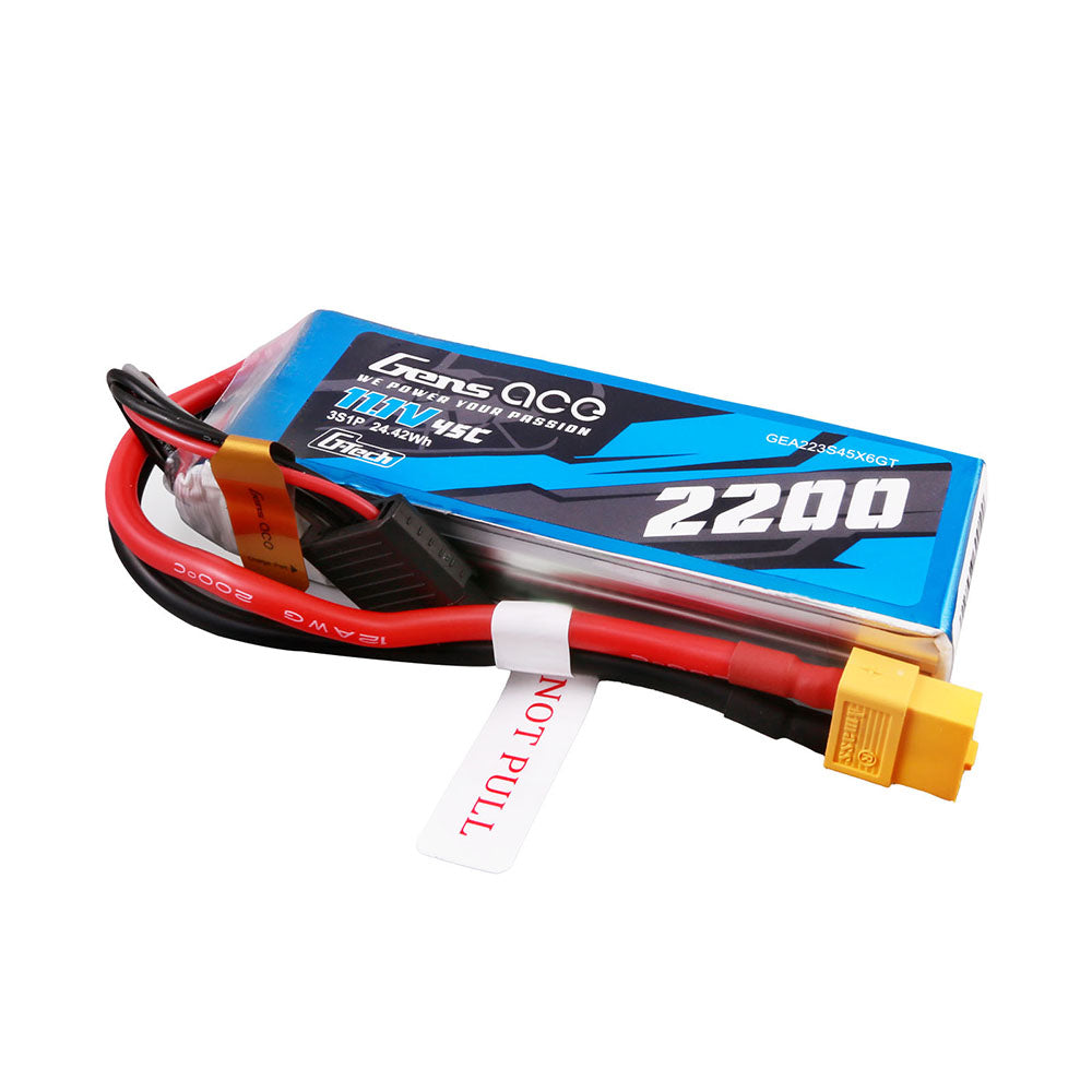 Gens Ace Air 2200mAh 3S 45C Batterie LiPo XT60 Heli