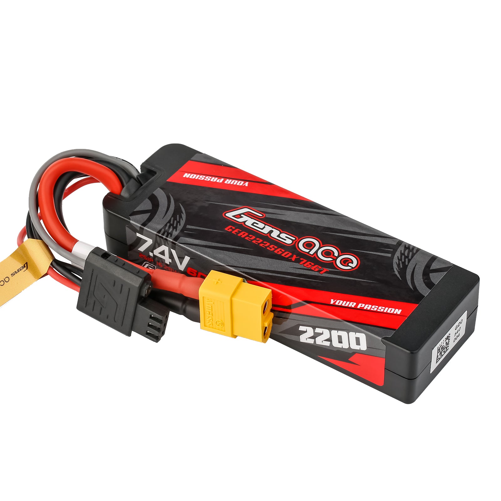 Gens Ace Car Classic 2200mAh 2S 7.4V batterie hardcase XT60