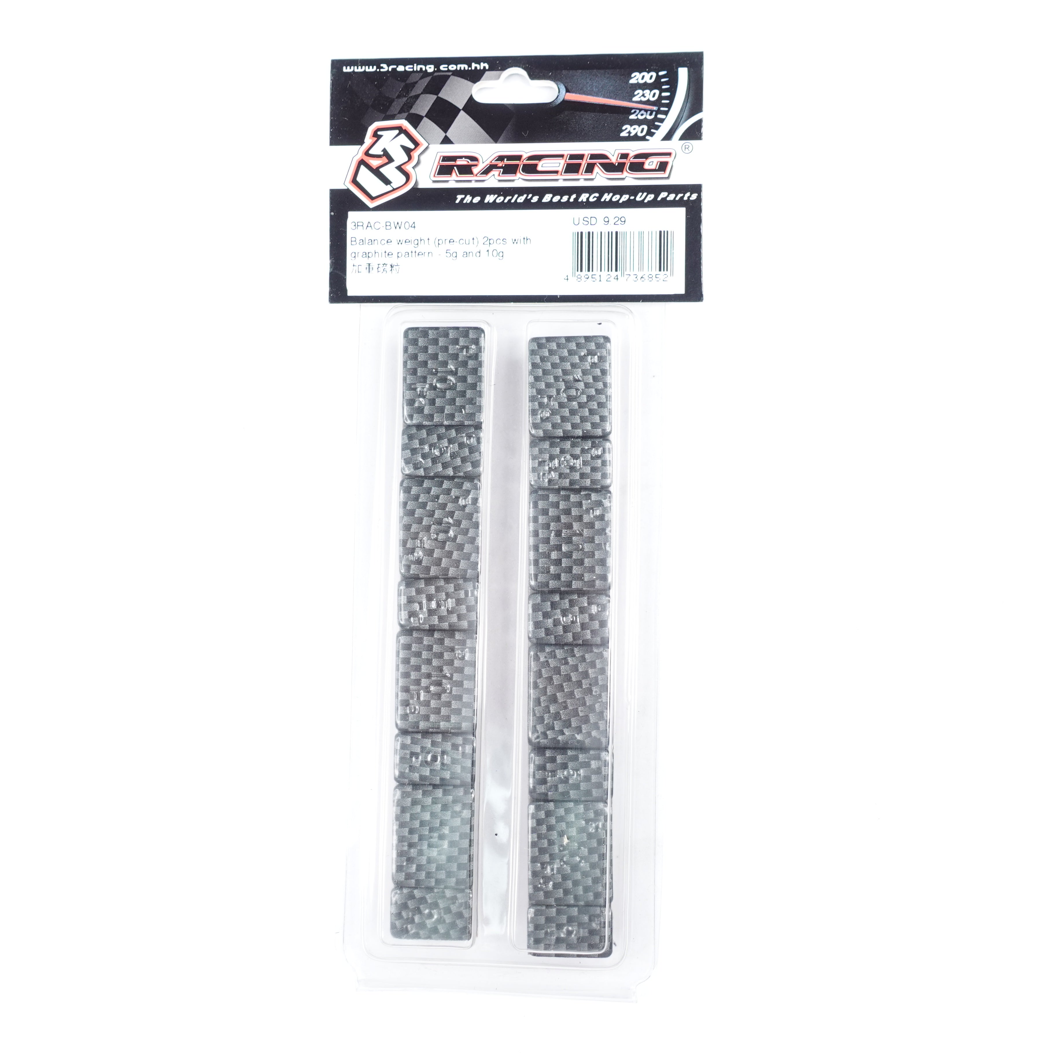 3Racing Parts lest prédécoupé graphite 5g 10g 1 pièce