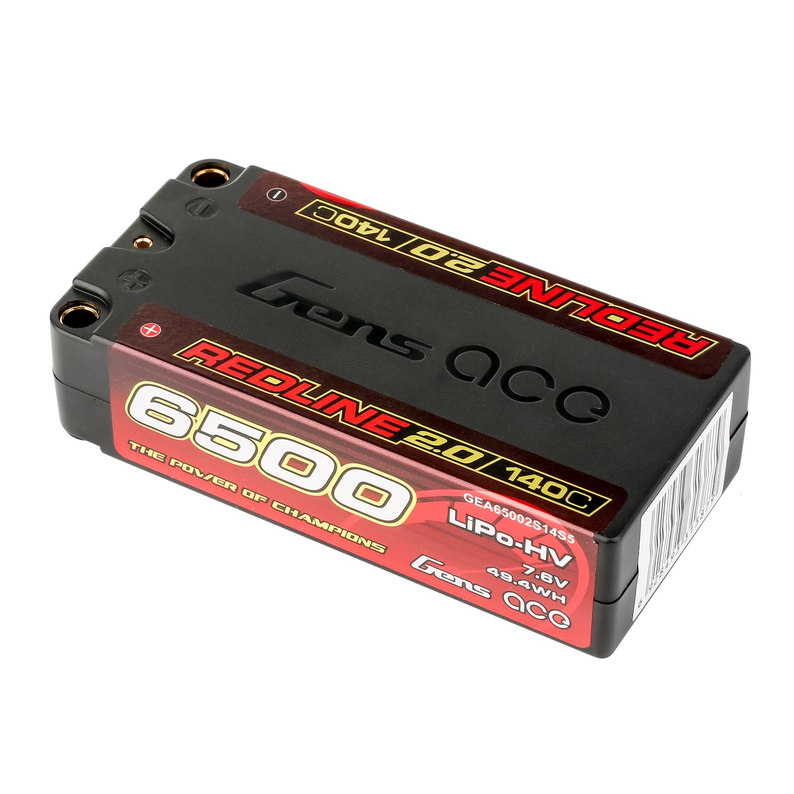 Gens Ace Redline 2.0 6500mAh 2S 140C batterie LiPo shorty HV